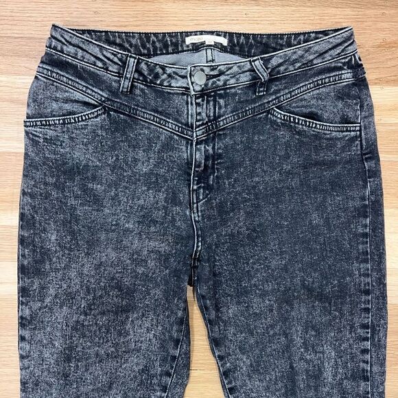 Maje Cropped Faded Jeans Gray Size 42 - Picture 3 of 11